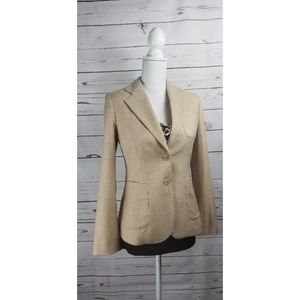 Banana Republic Wool and Silk Tan Blazer-Sz 0